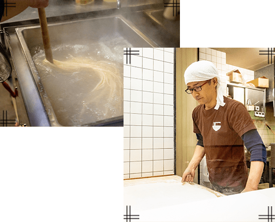 麺を作るのに30時間以上、手間暇かけたこだわりの麺。